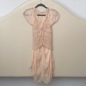 Jean Paul Gaultier peach tunic top